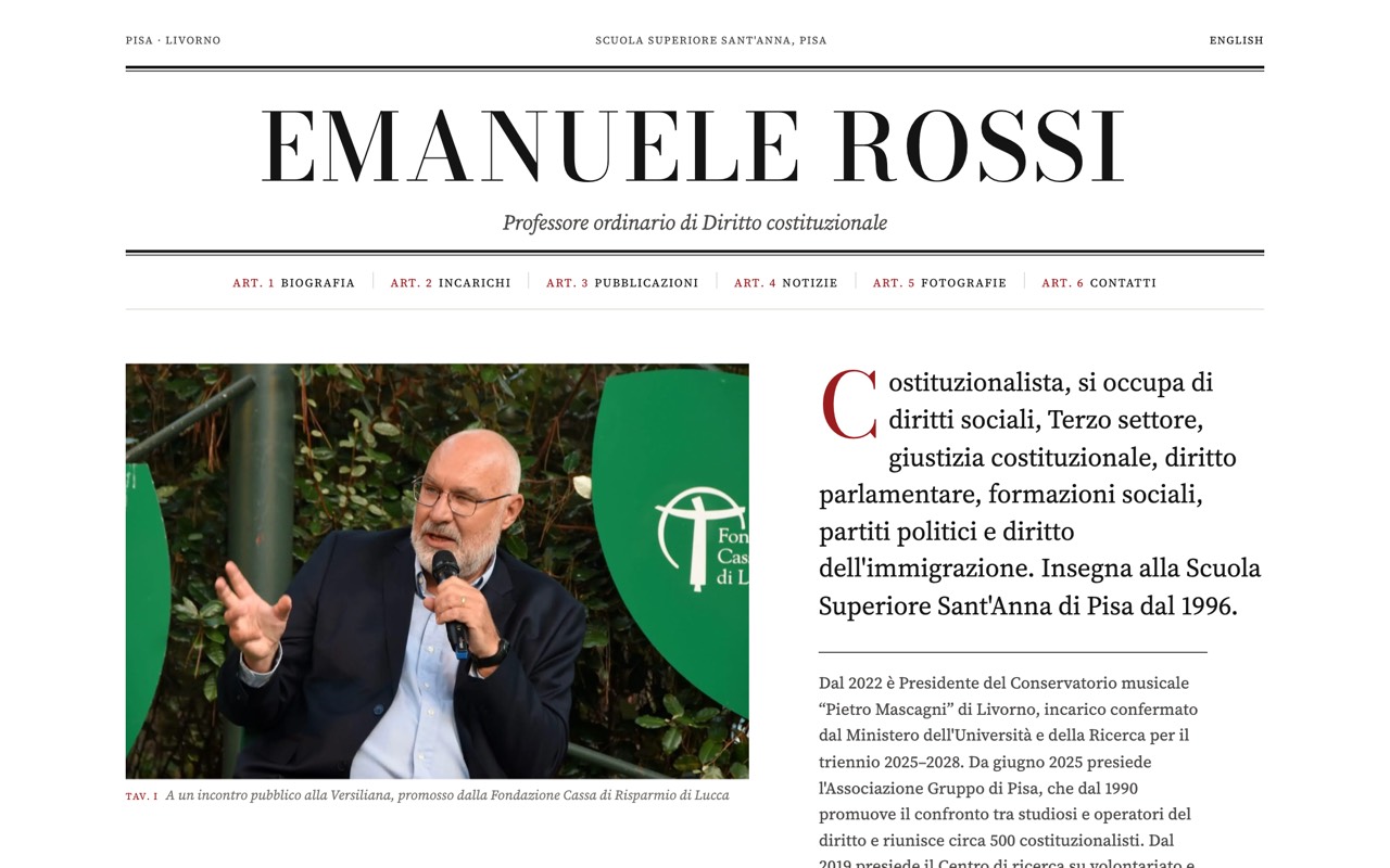 Home page of Emanuele Rossi’s website